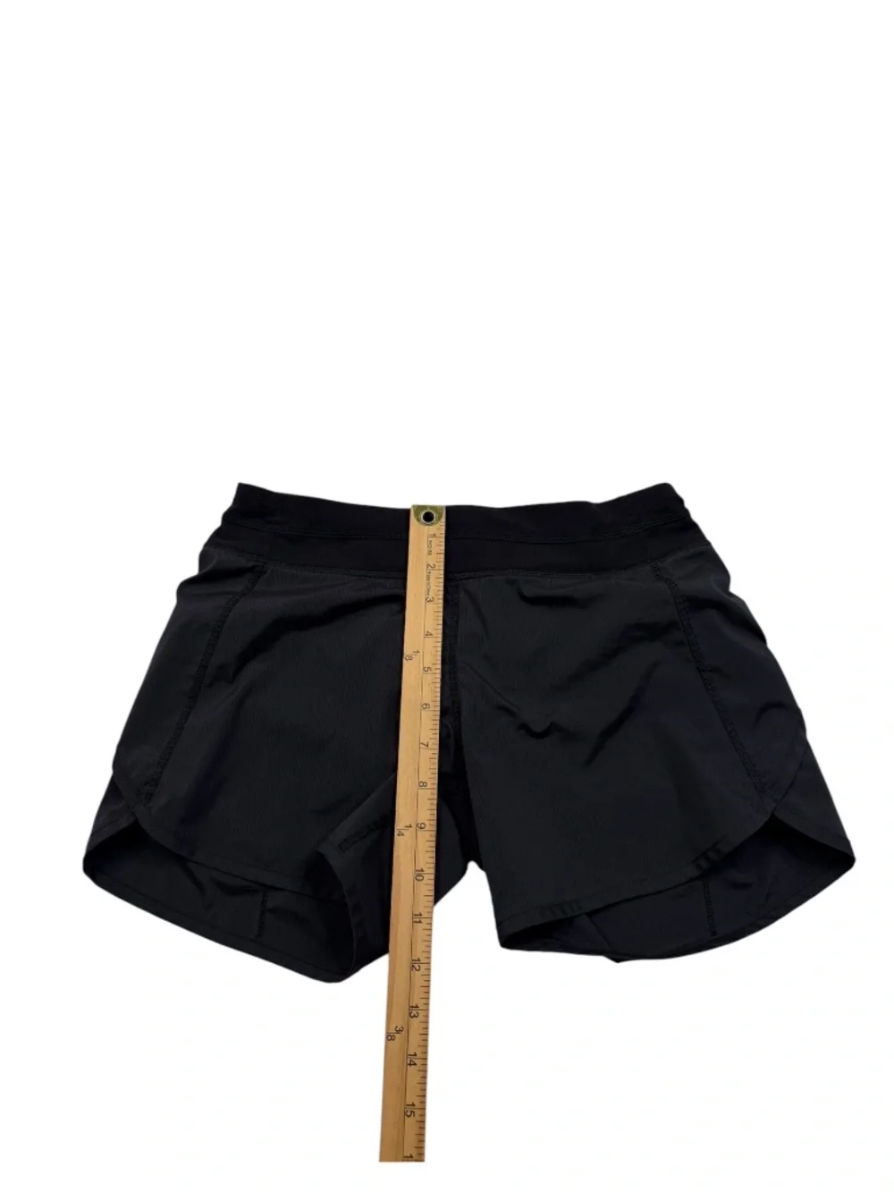 Ivivva Girls Size 14 Black Running Athletic Shorts Built In Liner Zip Pocket